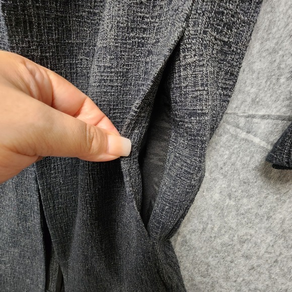 Eileen Fisher Crosshatch Jacquard Long Cardigan Jacket Size XS Nuetral Lagenlook - Picture 7 of 11